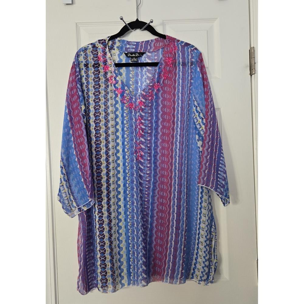 Double Decker Womans Blouse/Cover-up. Size XL.